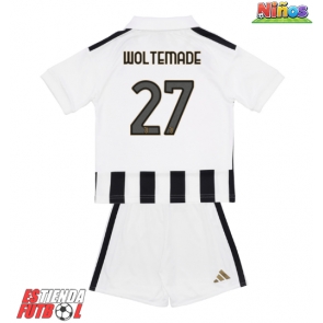 Juventus Nick Woltemade #27 Primera Equipación Niños 2026-27 Manga Corta (+ Pantalones cortos)